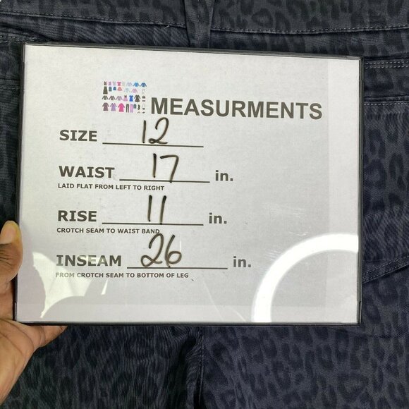 Wit & Wisdom Womens Black High Rise Animal Print Straight Leg Jeans Size 12 - Picture 11 of 12